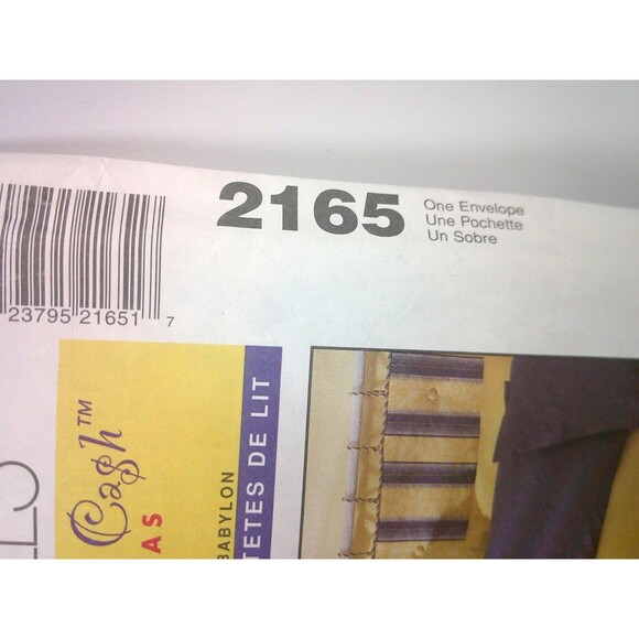 McCall's Pattern 2165 Fabric Headboard More Splash Than Cash Donna Babylon Uncut - Picture 3 of 4